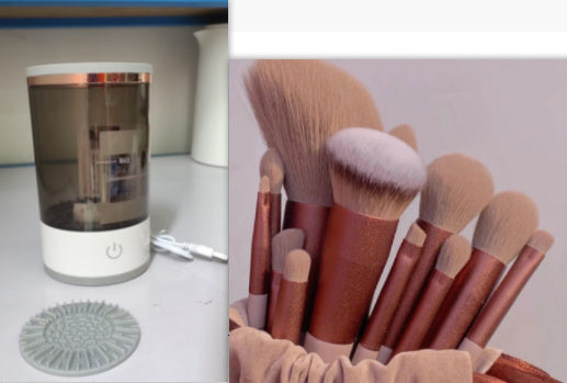 ✨ Portable Electric Makeup Brush Cleaner – Automatic USB Rechargeable Cosmetic Brush Cleaning Machine for Eyeshadow & Facial Brushes ✨ - Peaklo Quality