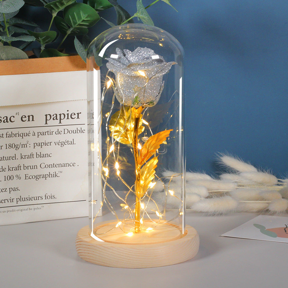LuminaRose – Premium LED Preserved Rose in Glass Dome🌹💖 - Peaklo Quality