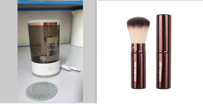 ✨ Portable Electric Makeup Brush Cleaner – Automatic USB Rechargeable Cosmetic Brush Cleaning Machine for Eyeshadow & Facial Brushes ✨ - Peaklo Quality