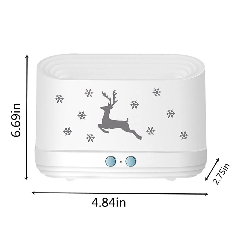 Elk Flame Humidifier Diffuser – Silent Aromatherapy Atmosphere Lamp for Home Decor 🎄🔥 - Peaklo Quality