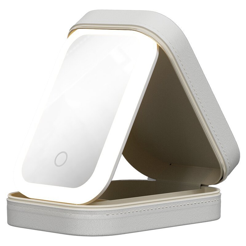 "Portable Makeup Storage Box with LED Light Mirror – Touch Sensor Travel Organizer" ✨💄 - Peaklo Quality