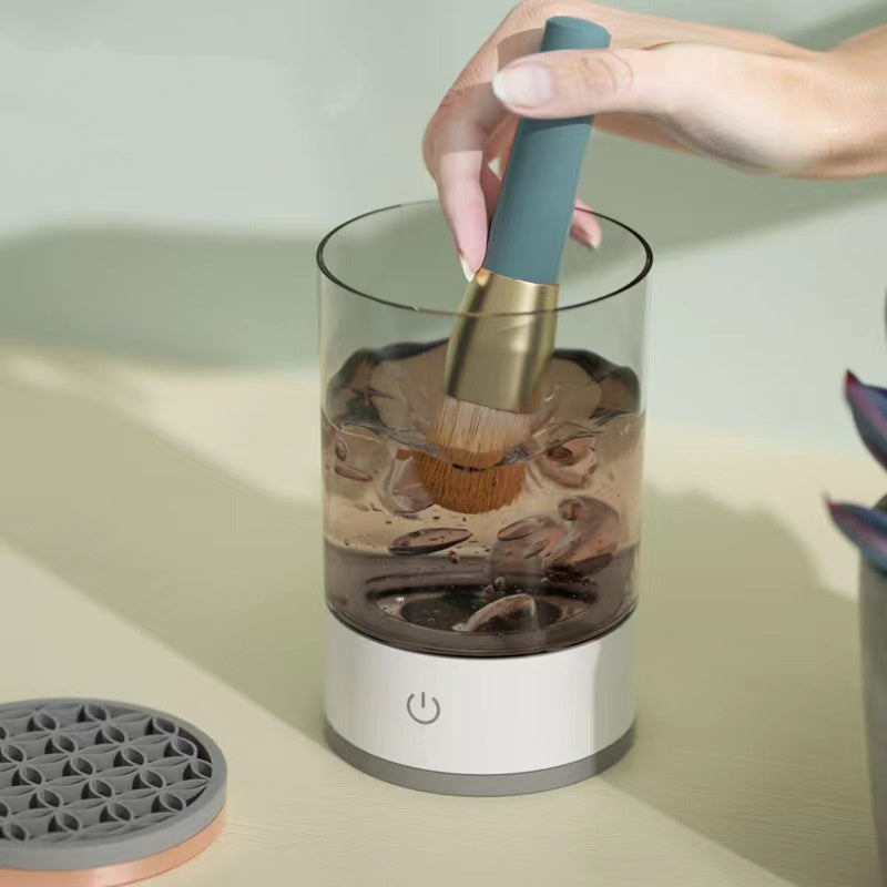 ✨ Portable Electric Makeup Brush Cleaner – Automatic USB Rechargeable Cosmetic Brush Cleaning Machine for Eyeshadow & Facial Brushes ✨ - Peaklo Quality