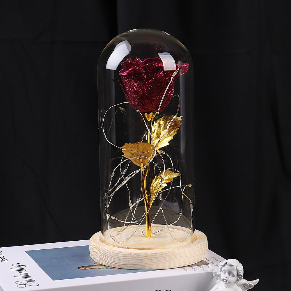 LuminaRose – Premium LED Preserved Rose in Glass Dome🌹💖 - Peaklo Quality