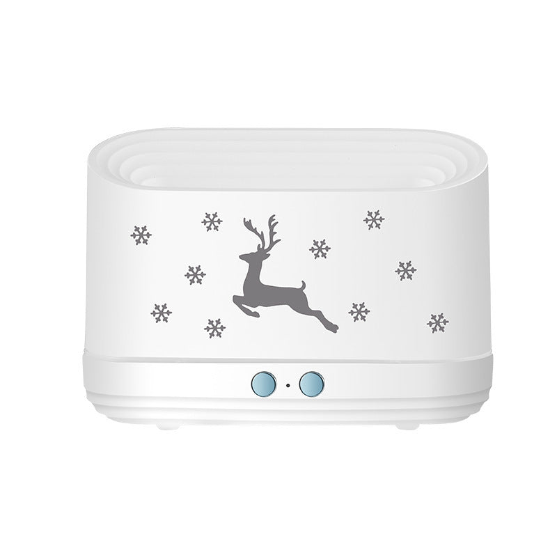 Elk Flame Humidifier Diffuser – Silent Aromatherapy Atmosphere Lamp for Home Decor 🎄🔥 - Peaklo Quality