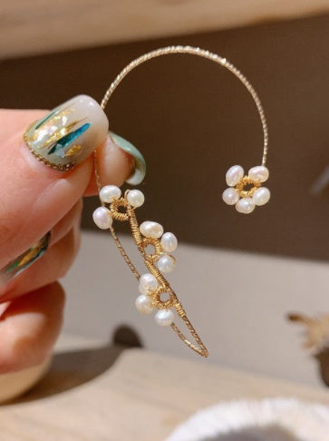 "New Summer Fashion Braided Pearl Earrings – Elegant & Trendy Statement Jewelry" ✨💎 - Peaklo Quality
