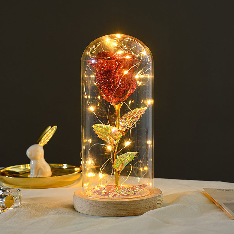 LuminaRose – Premium LED Preserved Rose in Glass Dome🌹💖 - Peaklo Quality