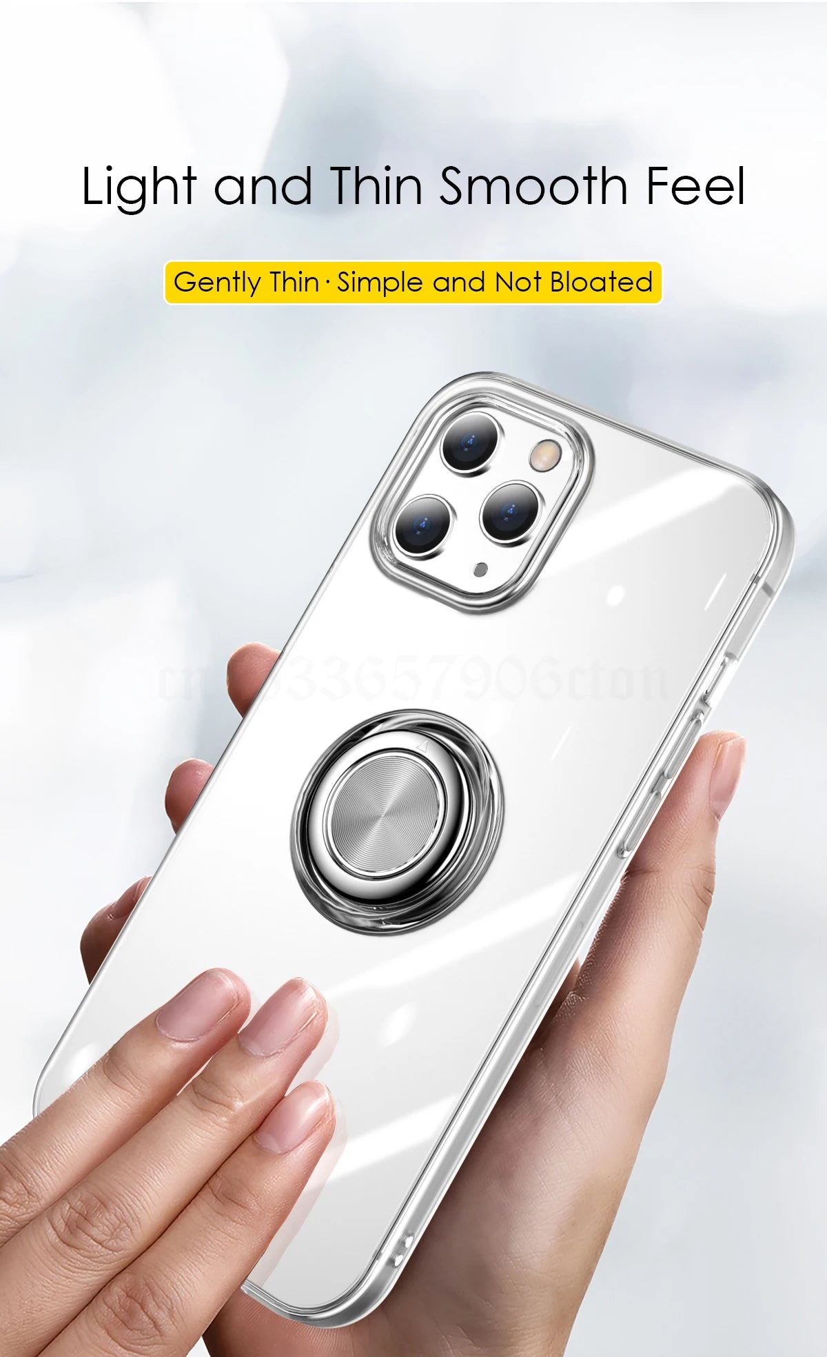 With Ring Stand Soft Transparent Case For iPhone 12 13 14 15 Pro Max Phone Cover For iPhone 7 8 Plus XR XS Max Magnetic Car Case - Peaklo Quality