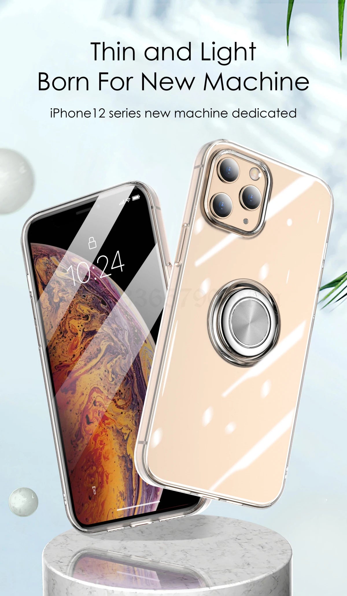 With Ring Stand Soft Transparent Case For iPhone 12 13 14 15 Pro Max Phone Cover For iPhone 7 8 Plus XR XS Max Magnetic Car Case - Peaklo Quality