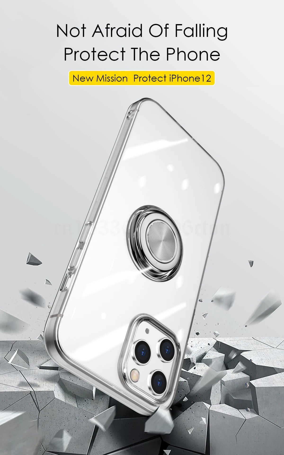 With Ring Stand Soft Transparent Case For iPhone 12 13 14 15 Pro Max Phone Cover For iPhone 7 8 Plus XR XS Max Magnetic Car Case - Peaklo Quality