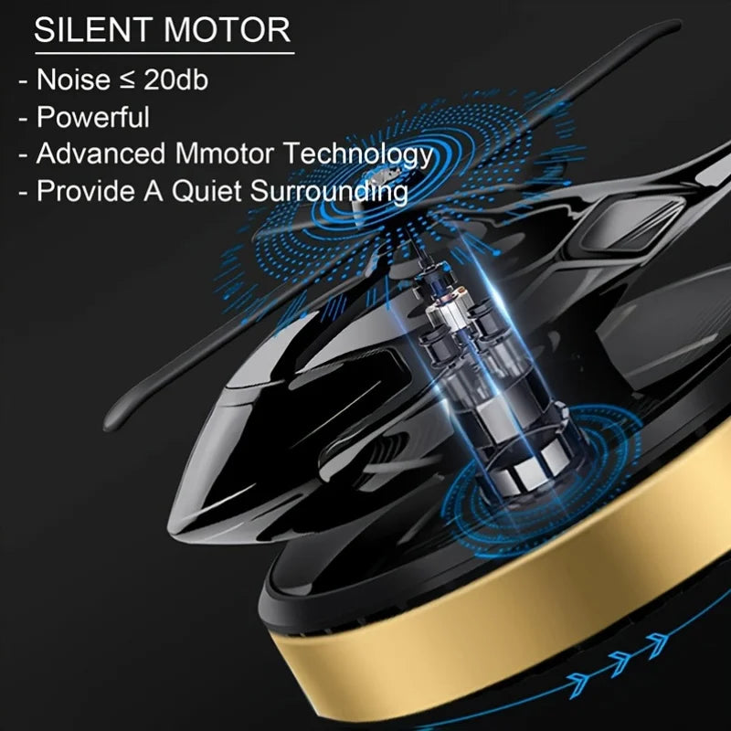 "Solar-Powered Helicopter Car Air Freshener – Long-Lasting Fragrance & Stylish Dash Trim!" 🚁✨ - Peaklo Quality