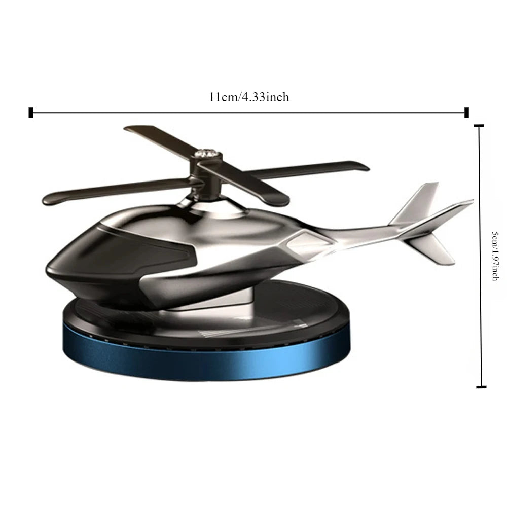 "Solar-Powered Helicopter Car Air Freshener – Long-Lasting Fragrance & Stylish Dash Trim!" 🚁✨ - Peaklo Quality