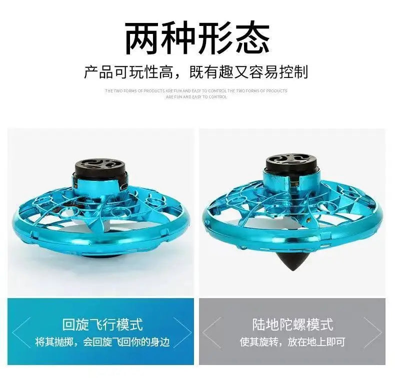 "LED Magic UFO Flying Spinner – Boomerang Mini Drone & Fidget Toy for Endless Fun!" 🚀✨ - Peaklo Quality