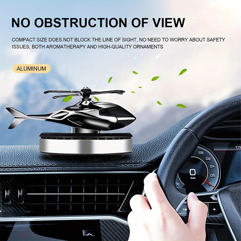 "Solar-Powered Helicopter Car Air Freshener – Long-Lasting Fragrance & Stylish Dash Trim!" 🚁✨ - Peaklo Quality