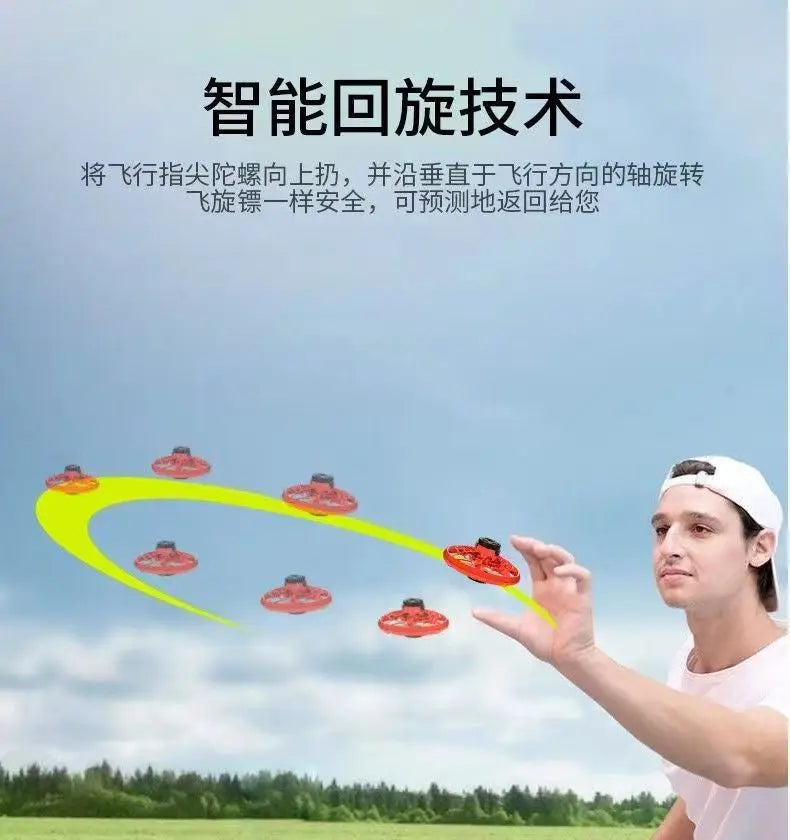 "LED Magic UFO Flying Spinner – Boomerang Mini Drone & Fidget Toy for Endless Fun!" 🚀✨ - Peaklo Quality