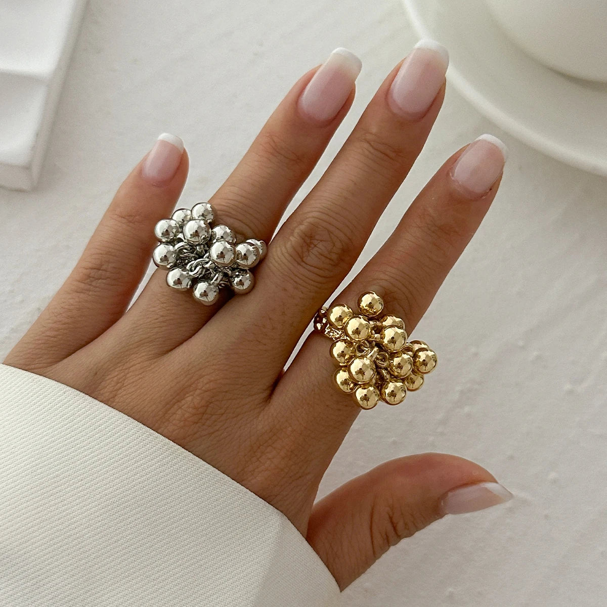 IngeSight.Z Trendy Irregular Metal Open Ring – Stylish Punk Jewelry for Men & Women ✨💍 - Peaklo Quality