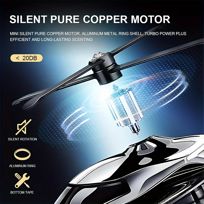 "Solar-Powered Helicopter Car Air Freshener – Long-Lasting Fragrance & Stylish Dash Trim!" 🚁✨ - Peaklo Quality