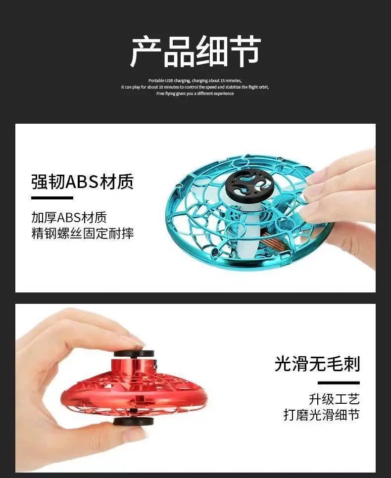 "LED Magic UFO Flying Spinner – Boomerang Mini Drone & Fidget Toy for Endless Fun!" 🚀✨ - Peaklo Quality