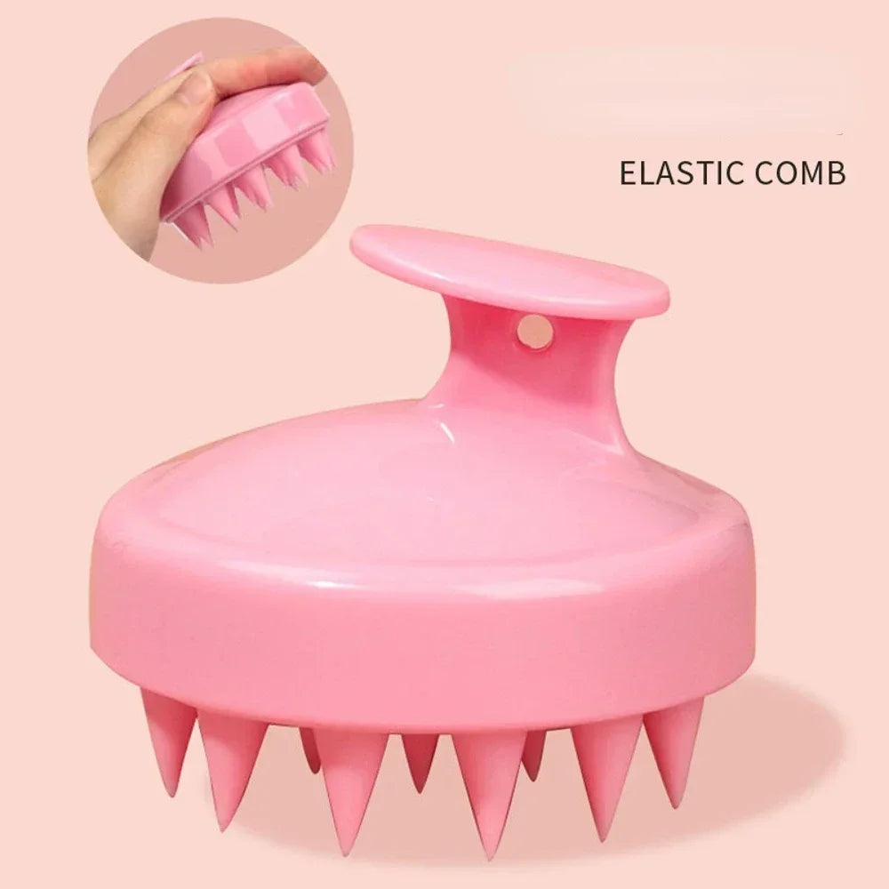 "Silicone Scalp Massage Shampoo Brush – Deep Clean & Relaxing Hair Care Tool" 💆♀️✨ - Peaklo Quality
