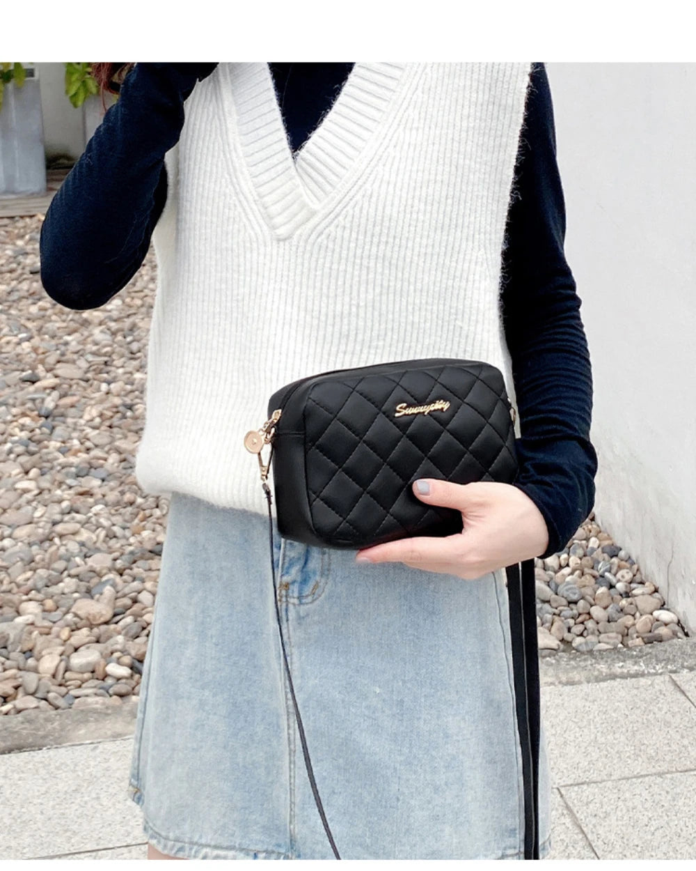 "2024 Trendy Tassel Small Messenger Bag – Elegant Lingge Embroidery Crossbody for Women" ✨👜 - Peaklo Quality