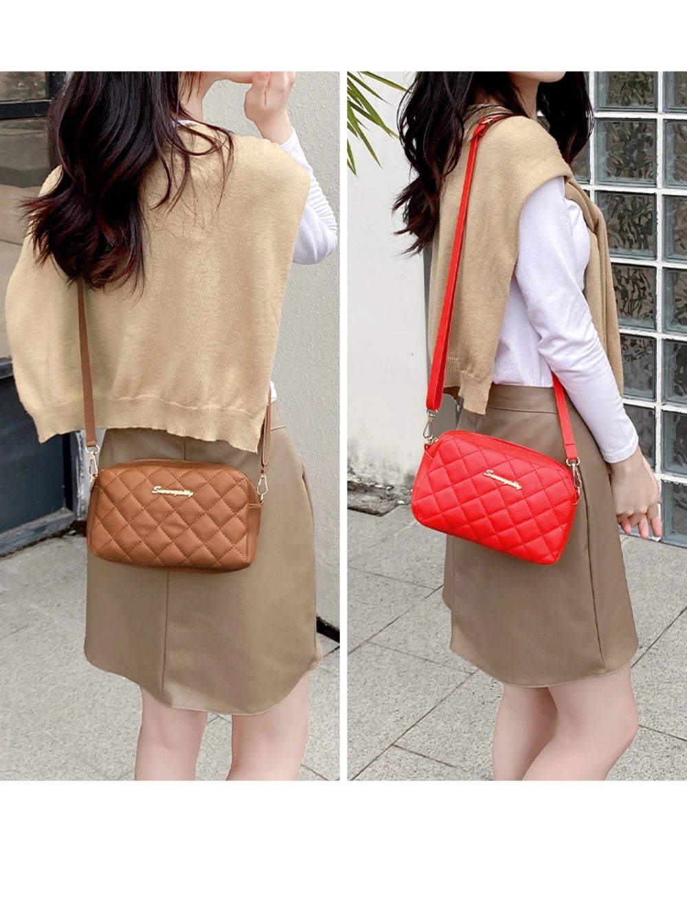 "2024 Trendy Tassel Small Messenger Bag – Elegant Lingge Embroidery Crossbody for Women" ✨👜 - Peaklo Quality