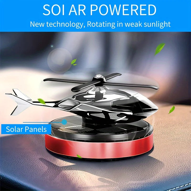 "Solar-Powered Helicopter Car Air Freshener – Long-Lasting Fragrance & Stylish Dash Trim!" 🚁✨ - Peaklo Quality