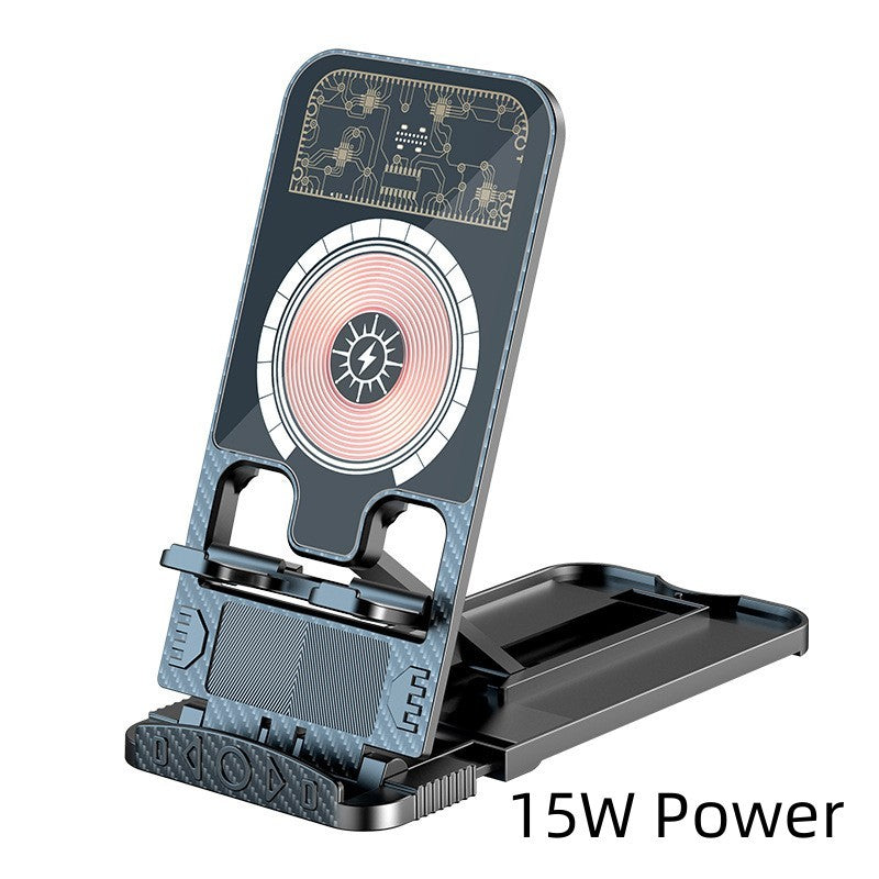2-in-1 Wireless Phone Charger Portable Ultra-thin Foldable Bracket - Peaklo Quality