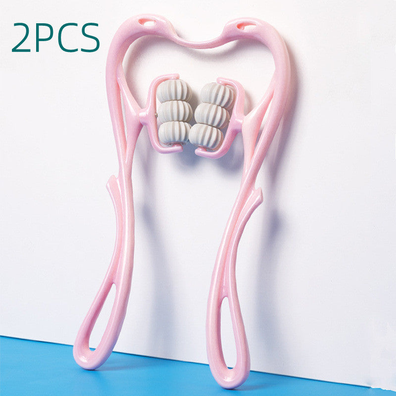 6-Roller Manual Neck Massager for Pain Relief, Relaxation, and Circulation Boost - Peaklo Quality