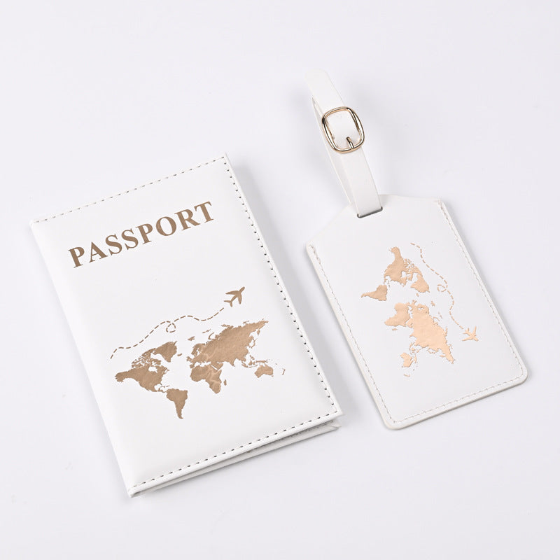 "Luxury PU Leather Map Passport Cover – Stylish & Durable Travel Wallet" ✈️🌍 - Peaklo Quality