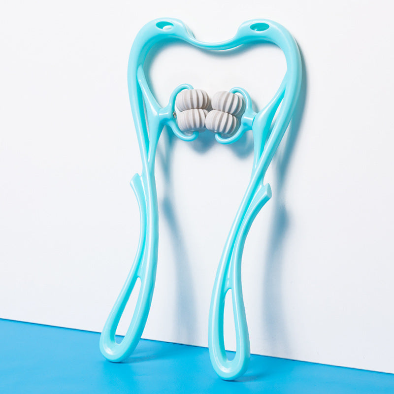 6-Roller Manual Neck Massager for Pain Relief, Relaxation, and Circulation Boost - Peaklo Quality