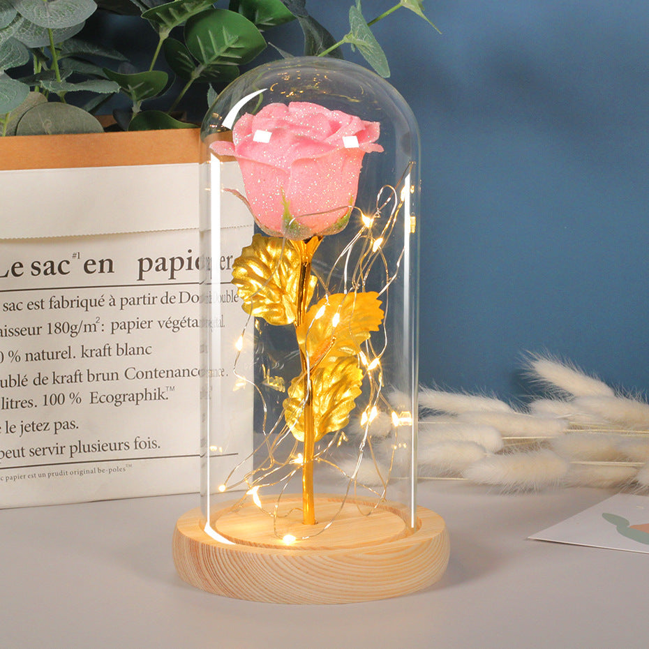 LuminaRose – Premium LED Preserved Rose in Glass Dome🌹💖 - Peaklo Quality