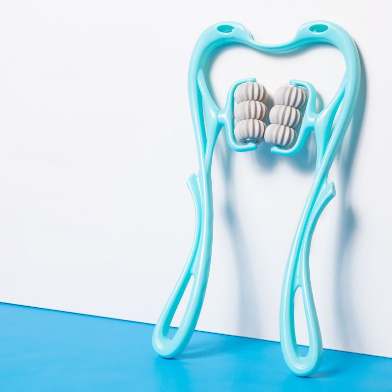 6-Roller Manual Neck Massager for Pain Relief, Relaxation, and Circulation Boost - Peaklo Quality