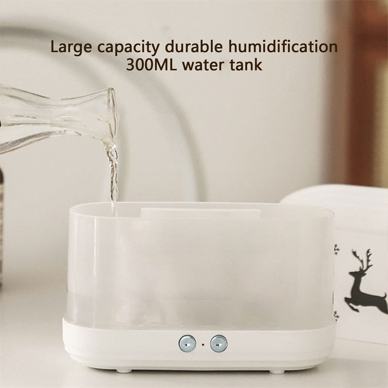 Elk Flame Humidifier Diffuser – Silent Aromatherapy Atmosphere Lamp for Home Decor 🎄🔥 - Peaklo Quality