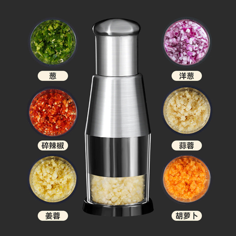 "Manual Garlic Crusher & Vegetable Chopper – Easy Press Kitchen Gadget for Effortless Chopping" 🧄🔪 - Peaklo Quality