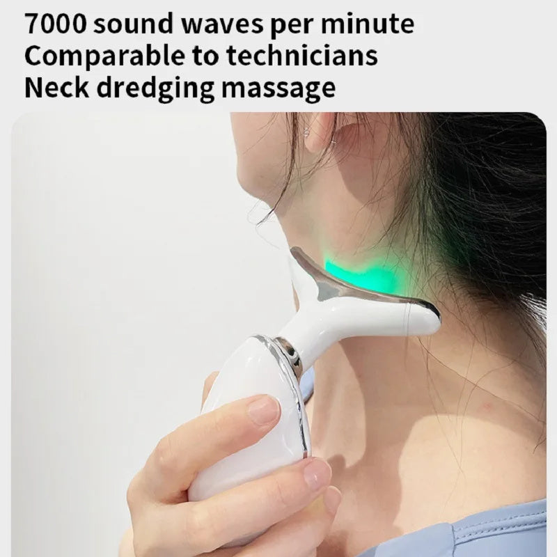 "Neck & Face LED Beauty Device – Skin Tightening, Anti-Wrinkle, Double Chin Reducer & Lifting Massager" ✨💆♀️ - Peaklo Quality