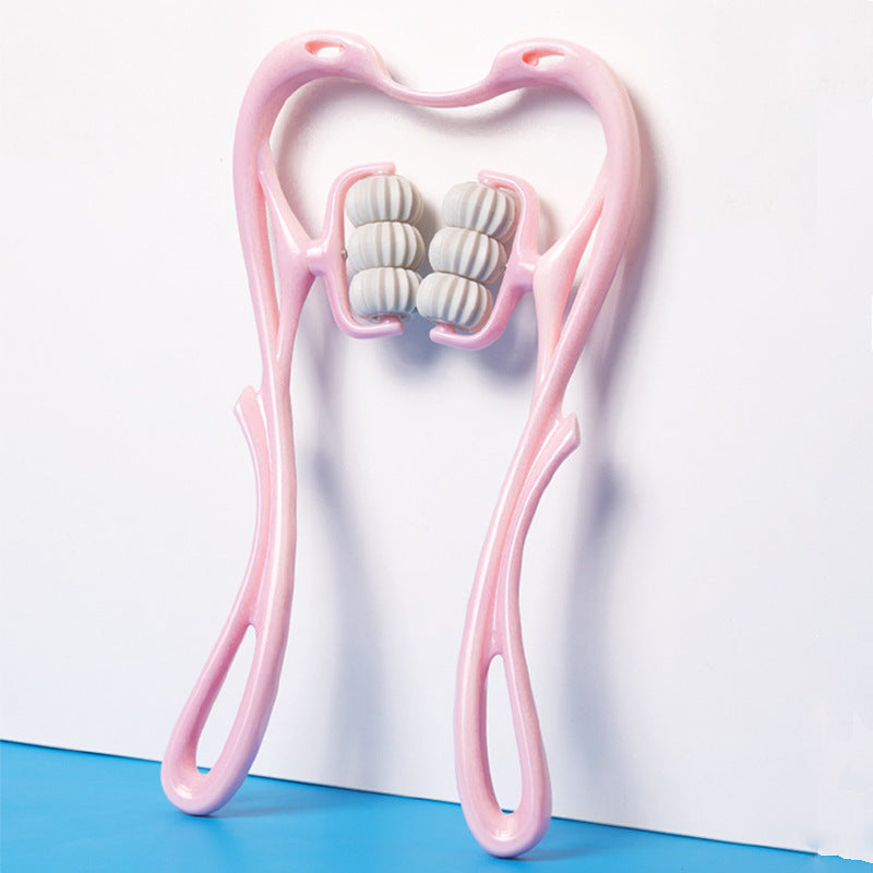 6-Roller Manual Neck Massager for Pain Relief, Relaxation, and Circulation Boost - Peaklo Quality