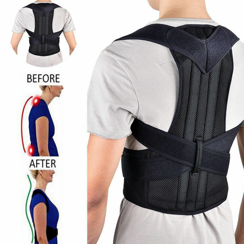 Adjustable Posture Corrector Back Brace Vest For Men Women Lumbar Shoulder Support Belt