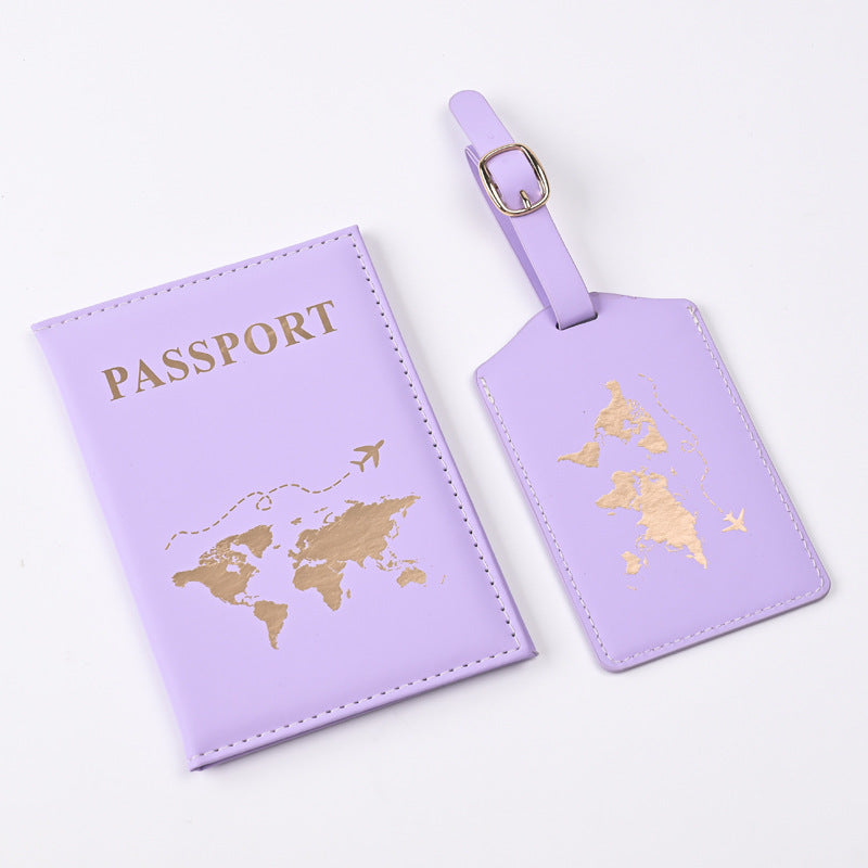 "Luxury PU Leather Map Passport Cover – Stylish & Durable Travel Wallet" ✈️🌍 - Peaklo Quality