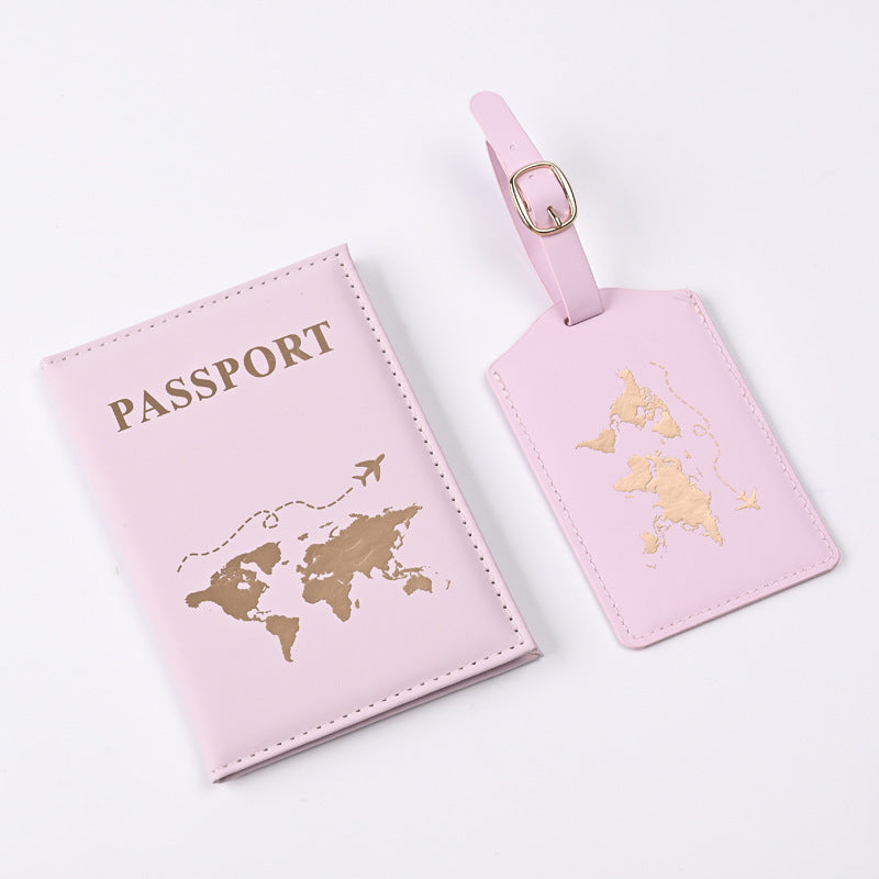 "Luxury PU Leather Map Passport Cover – Stylish & Durable Travel Wallet" ✈️🌍 - Peaklo Quality