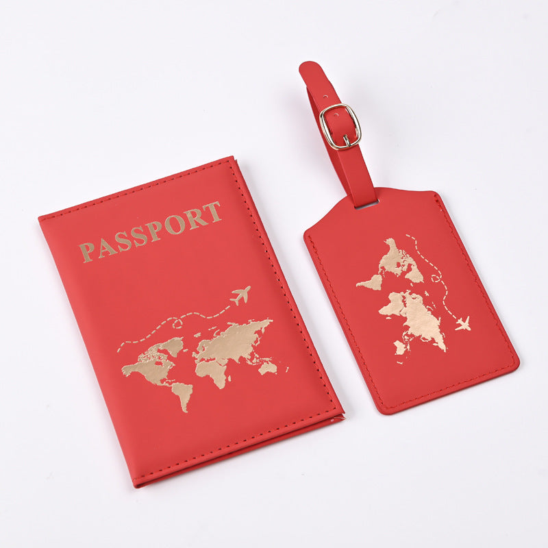 "Luxury PU Leather Map Passport Cover – Stylish & Durable Travel Wallet" ✈️🌍 - Peaklo Quality