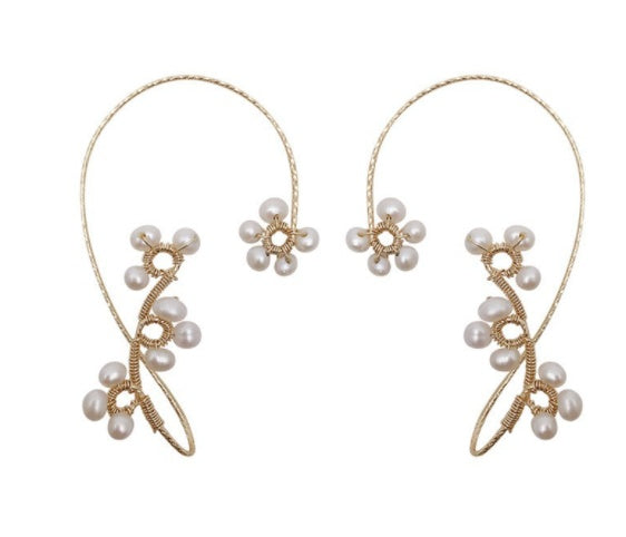 "New Summer Fashion Braided Pearl Earrings – Elegant & Trendy Statement Jewelry" ✨💎