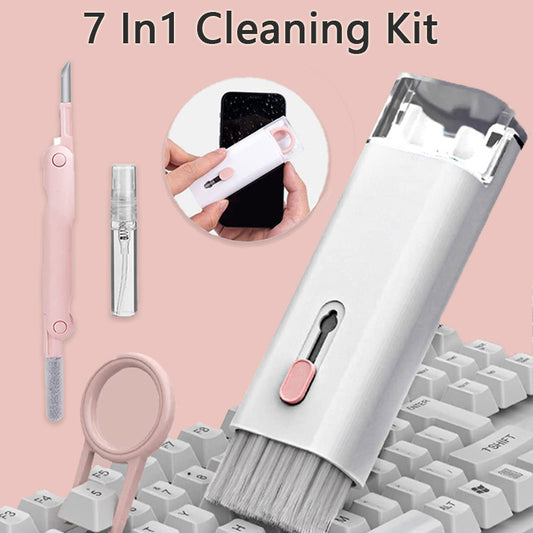 7-in-1 Multifunctional Bluetooth Headset & Keyboard Cleaning Kit – Portable Cleaning Pen with Keycap Puller & Screen Cleaner