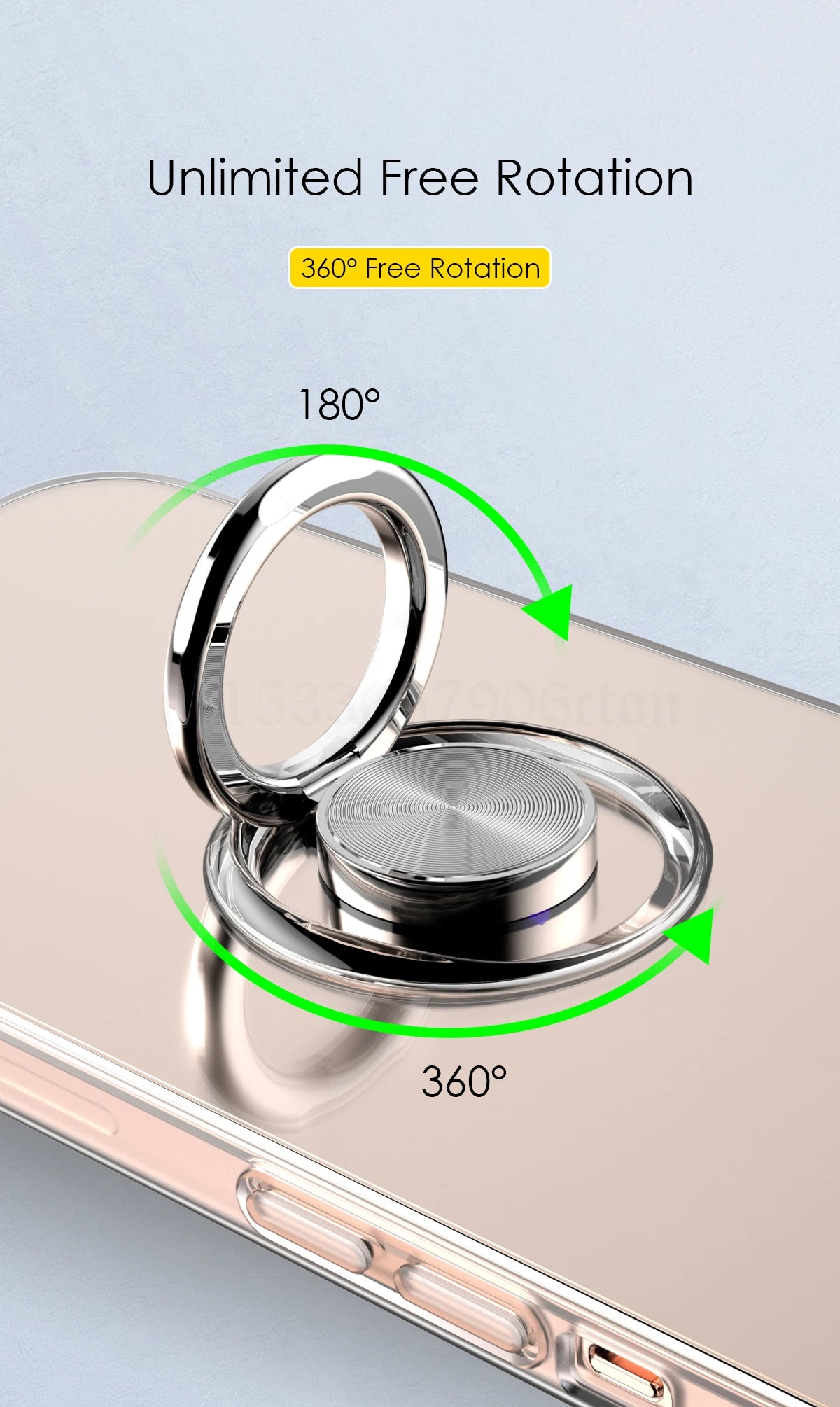 With Ring Stand Soft Transparent Case For iPhone 12 13 14 15 Pro Max Phone Cover For iPhone 7 8 Plus XR XS Max Magnetic Car Case