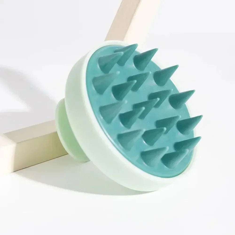 "Silicone Scalp Massage Shampoo Brush – Deep Clean & Relaxing Hair Care Tool" 💆‍♀️✨