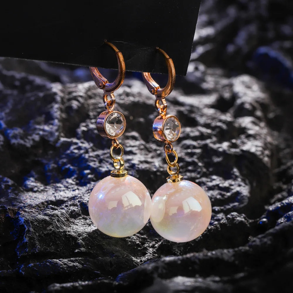 2024 Trendy Long Pearl Earrings – Elegant Floral Rhinestone Wedding Jewelry ✨