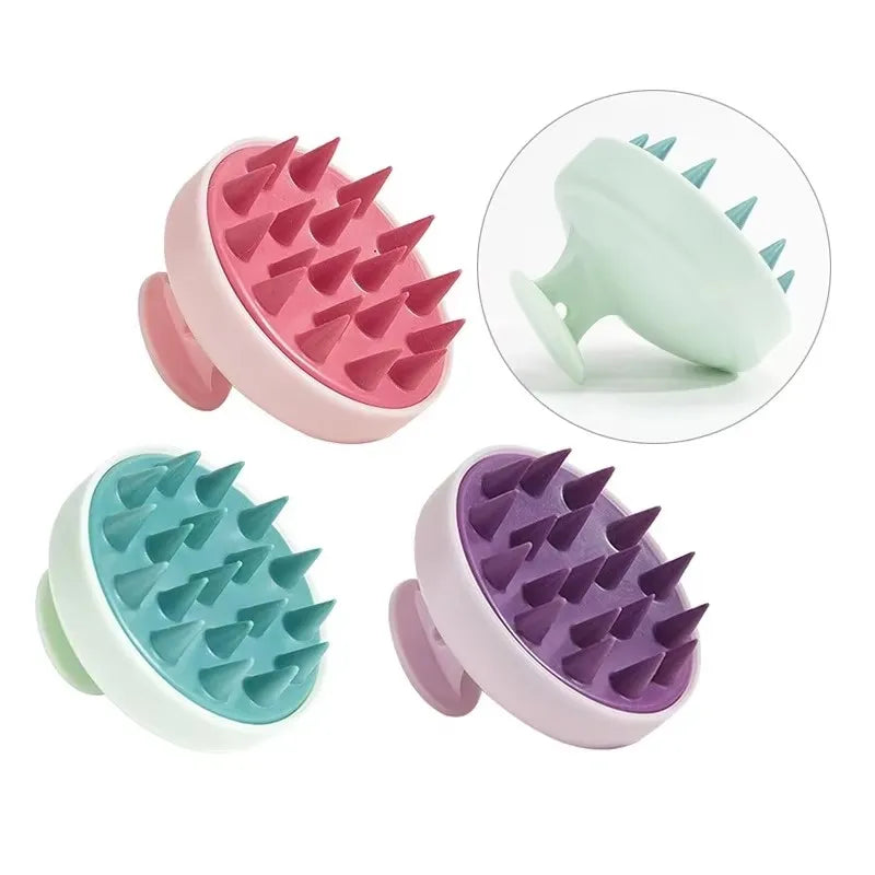 "Silicone Scalp Massage Shampoo Brush – Deep Clean & Relaxing Hair Care Tool" 💆‍♀️✨