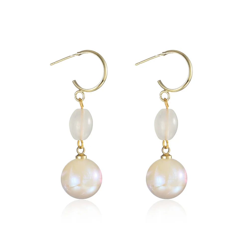 2024 Trendy Long Pearl Earrings – Elegant Floral Rhinestone Wedding Jewelry ✨