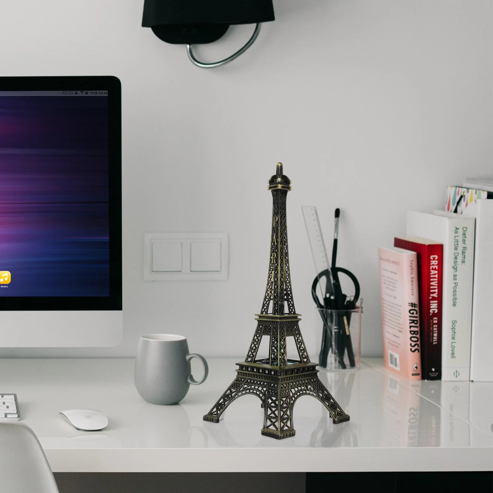 Led Light Paris Eiffel Tower Wedding Decoration Architecture Metal Crafts Vintage Model Desktop Decoration Travel Souvenirs - Peaklo Quality