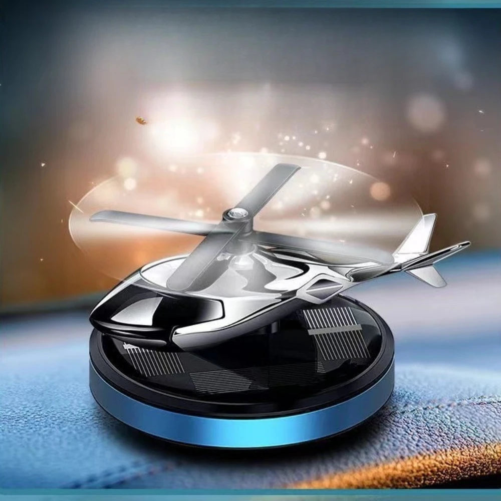 "Solar-Powered Helicopter Car Air Freshener – Long-Lasting Fragrance & Stylish Dash Trim!" 🚁✨