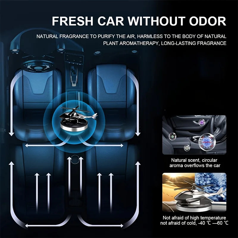 "Solar-Powered Helicopter Car Air Freshener – Long-Lasting Fragrance & Stylish Dash Trim!" 🚁✨