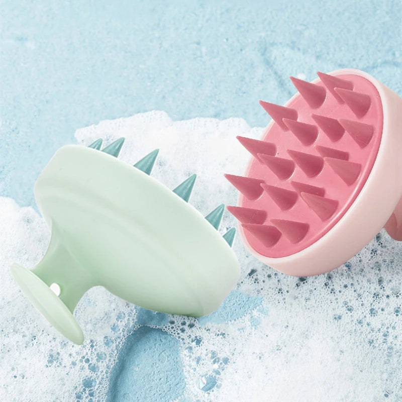 "Silicone Scalp Massage Shampoo Brush – Deep Clean & Relaxing Hair Care Tool" 💆‍♀️✨